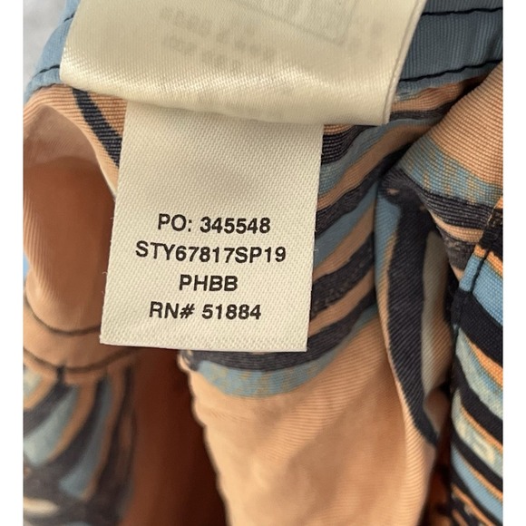 Patagonia Board Shorts Boys Size 12 Orange Blue Nylon Zip Pocket Drawstring - Picture 5 of 9